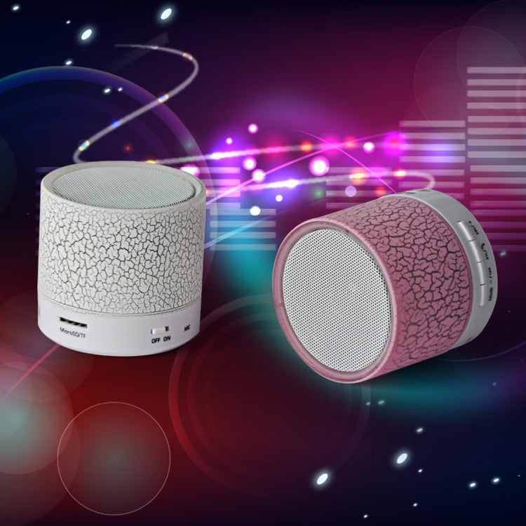 A9 Mini Portable Glare Crack Bluetooth Stereo Speaker with LED Light, Built-in MIC, Support Hands-free Calls & TF Card(Pink) - Mini Speaker by PMC Jewellery | Online Shopping South Africa | PMC Jewellery