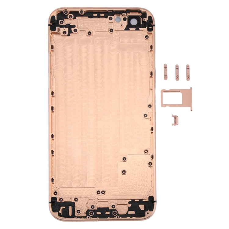 5 in 1 Full Assembly Metal Housing Cover with Appearance Imitation of iX for iPhone 6, Including Back Cover & Card Tray & Volume Control Key & Power Button & Mute Switch Vibrator Key, No Headphone Jack (Gold+White) - iPhone 6/6 Plus Parts by PMC Jewellery | Online Shopping South Africa | PMC Jewellery