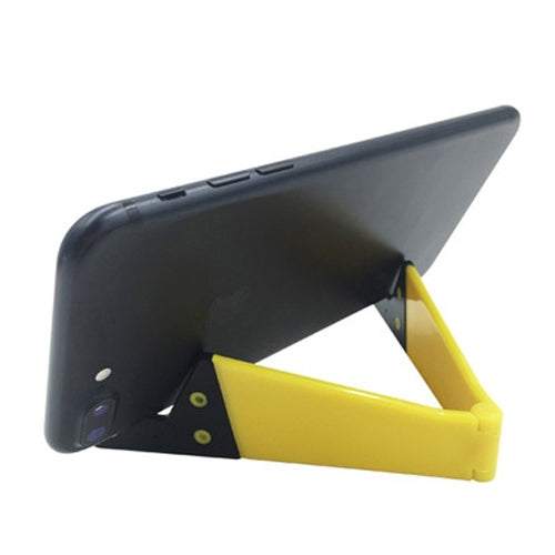 V Shape Universal Mobile Phone Tablet Bracket Holder(Yellow) - Desktop Holder by PMC Jewellery | Online Shopping South Africa | PMC Jewellery