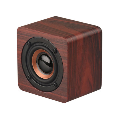 Q1 Wooden Mini Portable Mega Bass Wireless Bluetooth Speaker(Red) - Mini Speaker by PMC Jewellery | Online Shopping South Africa | PMC Jewellery