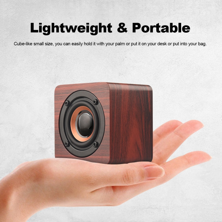 Q1 Wooden Mini Portable Mega Bass Wireless Bluetooth Speaker(Yellow) - Mini Speaker by PMC TechLife | Online Shopping South Africa | PMC TechLife
