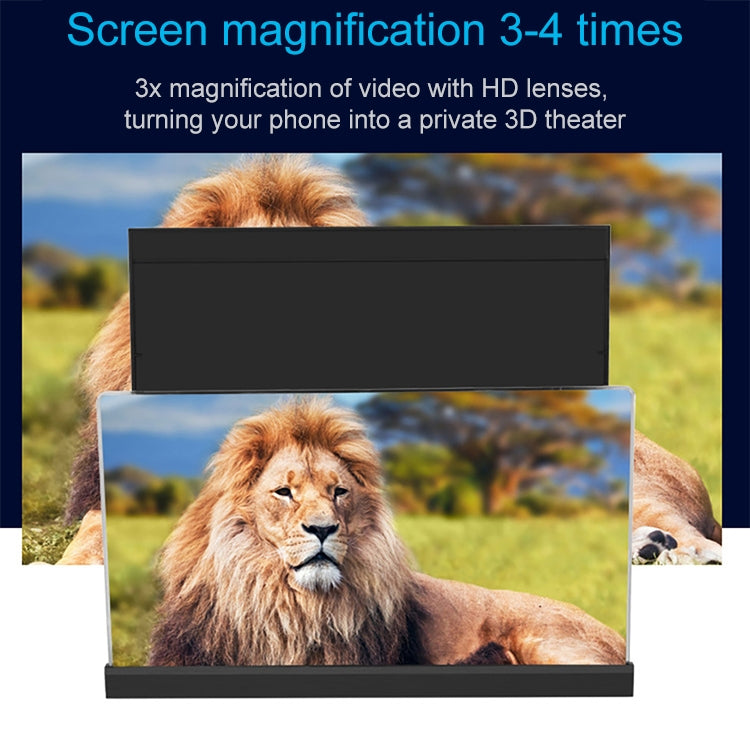 F18 12 inch Rotatable Folding Universal Mobile Phone Screen Amplifier HD Video Amplifier with Block Light Card, Book Shape Version(Blue) - Screen Magnifier by PMC TechLife | Online Shopping South Africa | PMC TechLife