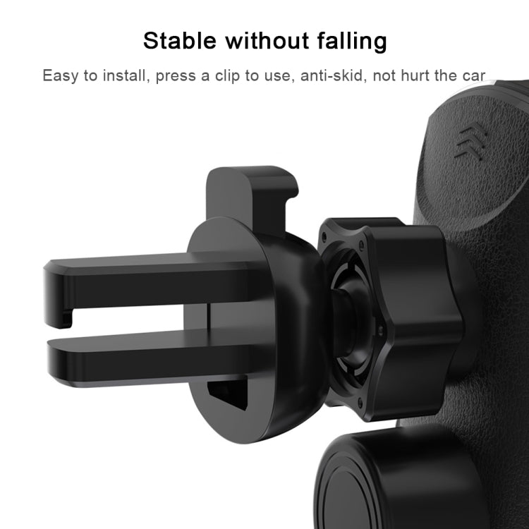 Q2 15W Universal Rotation Infrared Induction Magnetic Car Wireless Charging Mobile Phone Holder with Micro USB + 8 Pin + Type-C / USB-C Magnetic Connector(Blue) - Wireless Charger Holders by PMC TechLife | Online Shopping South Africa | PMC TechLife