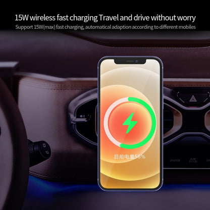 X16 Magsafe Car Air Outlet Vent Mount Clamp Holder 15W Fast Charging Qi Magnetic Wireless Charger(Black) - Wireless Charger Holders by PMC Jewellery | Online Shopping South Africa | PMC Jewellery