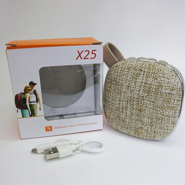 X25new Cloth Texture Square Portable Mini Bluetooth Speaker, Support Hands-free Call & TF Card & AUX(Blue) - Mini Speaker by PMC Jewellery | Online Shopping South Africa | PMC Jewellery