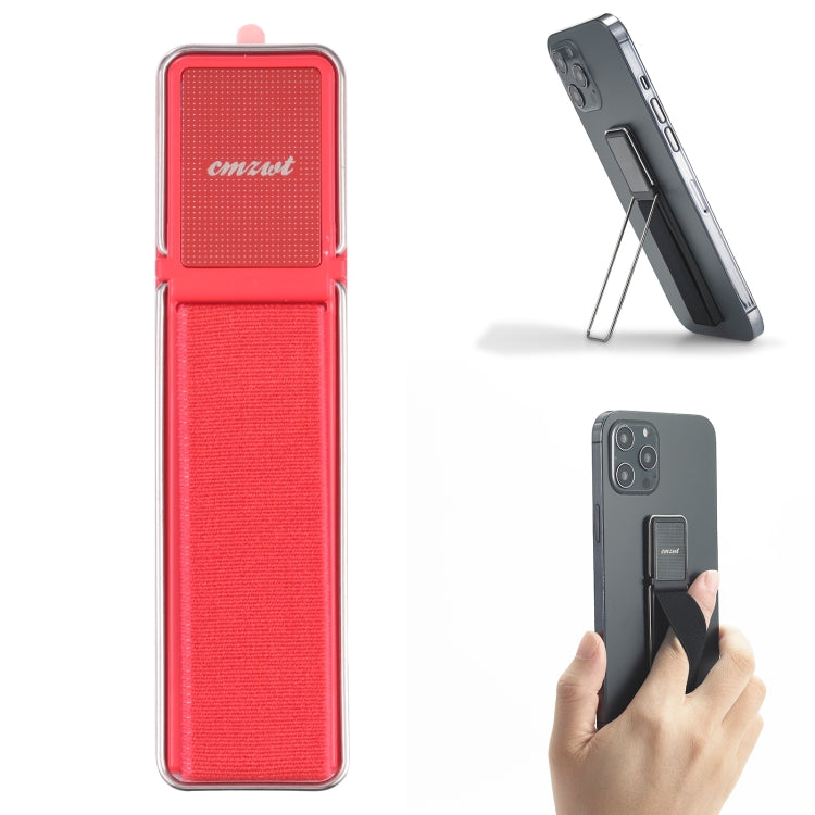 cmzwt CPS-030 Adjustable Folding Magnetic Mobile Phone Holder Bracket with Grip (Red) - Hand-Sticking Bracket by PMC Jewellery | Online Shopping South Africa | PMC Jewellery