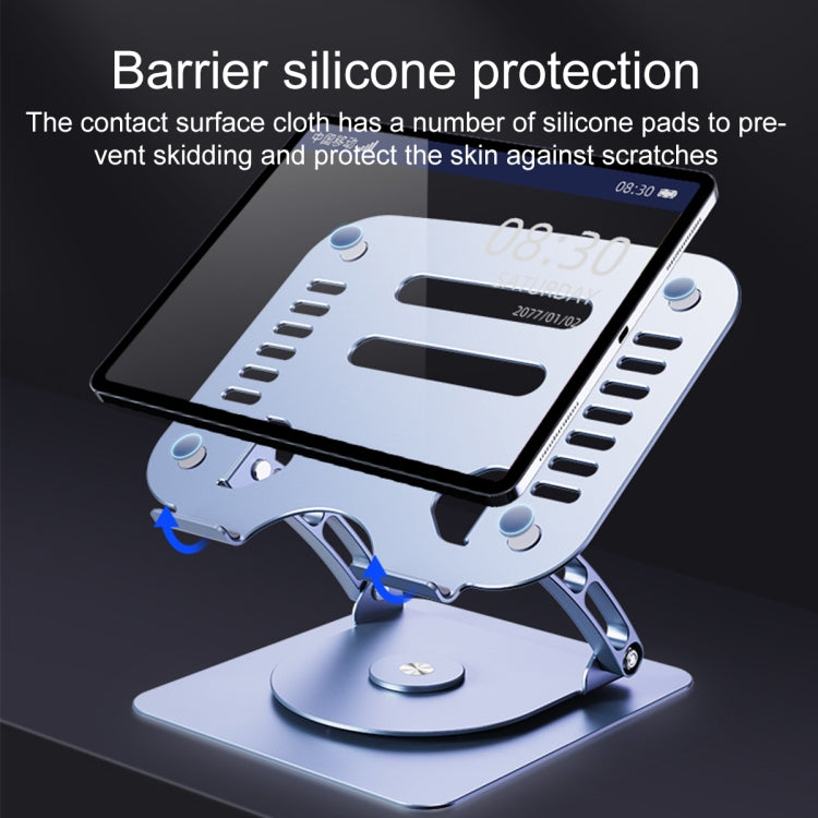 R- JUST HZ08-1 Rotating Two Holes Lifting Laptop Stand (Grey) - free shipping - PMC TechLife - Order now!