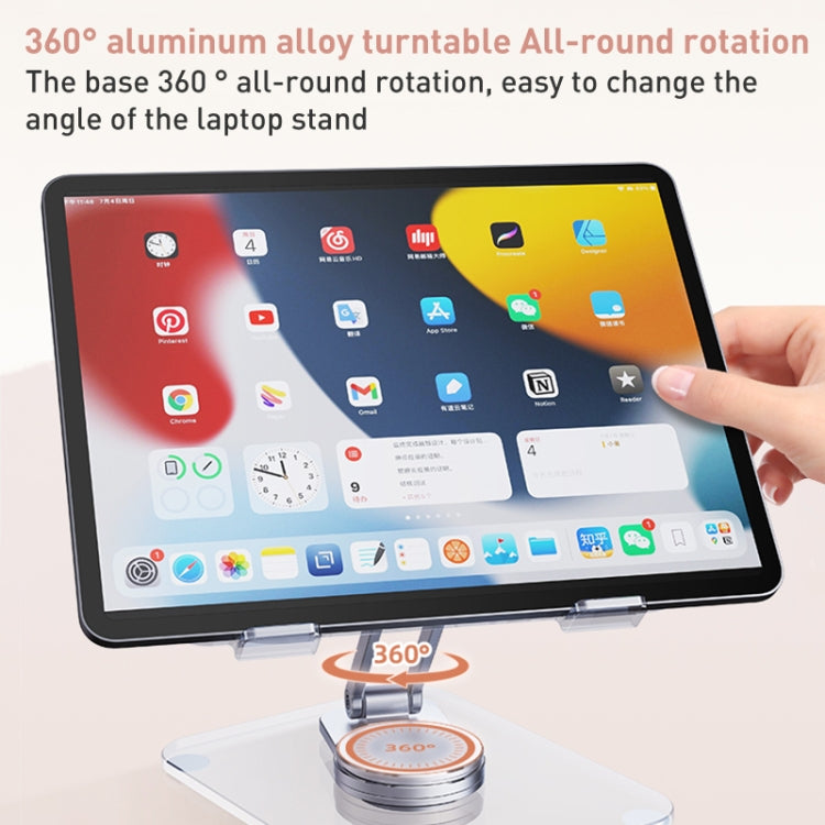 R-JUST T632 Acrylic 360 Degree Rotating Desktop Tablet Stand (Transparent) - Desktop Holder by R-JUST | Online Shopping South Africa | PMC Jewellery