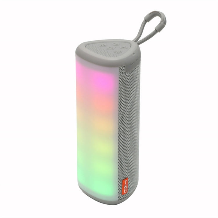 T&G TG357 Portable Wireless Bluetooth Speaker Outdoor Subwoofer with RGB Colorful Light & TWS(Grey) - Desktop Speaker by T&G | Online Shopping South Africa | PMC Jewellery