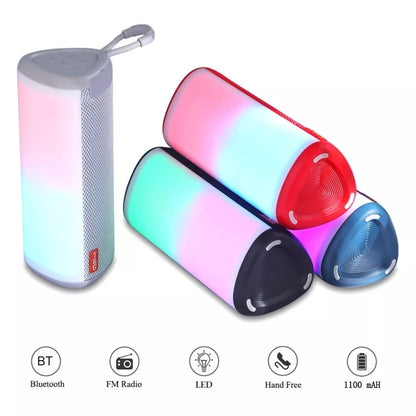 T&G TG357 Portable Wireless Bluetooth Speaker Outdoor Subwoofer with RGB Colorful Light & TWS(Grey) - Desktop Speaker by T&G | Online Shopping South Africa | PMC Jewellery | Buy Now Pay Later Mobicred