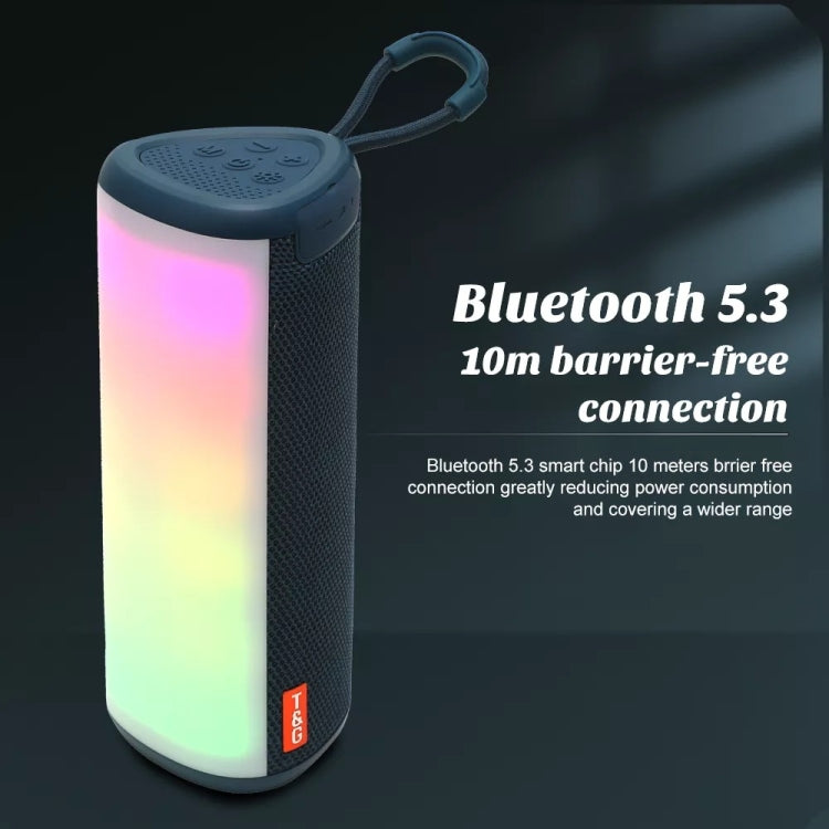 T&G TG357 Portable Wireless Bluetooth Speaker Outdoor Subwoofer with RGB Colorful Light & TWS(Red) - Desktop Speaker by T&G | Online Shopping South Africa | PMC Jewellery