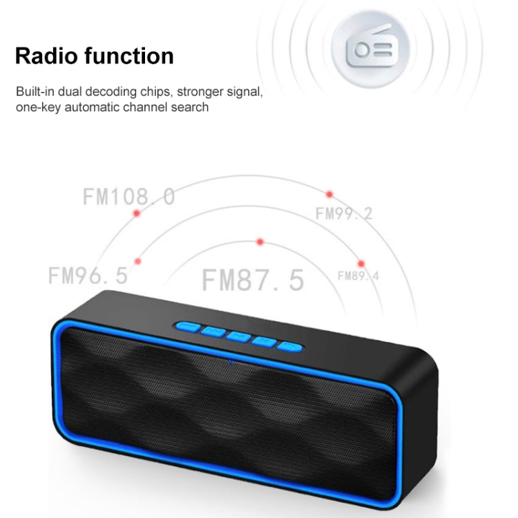 SC211 Pro Outdoor Multi-function Card Wireless Bluetooth Speaker Upgraded Version(Blue) - Desktop Speaker by PMC TechLife | Online Shopping South Africa | PMC TechLife
