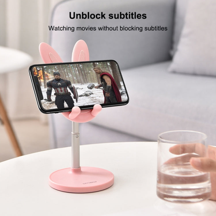 03247 Rabbit Retractable Phone Lazy Bracket Foldable Desktop Holder(White) - Desktop Holder by PMC Jewellery | Online Shopping South Africa | PMC Jewellery