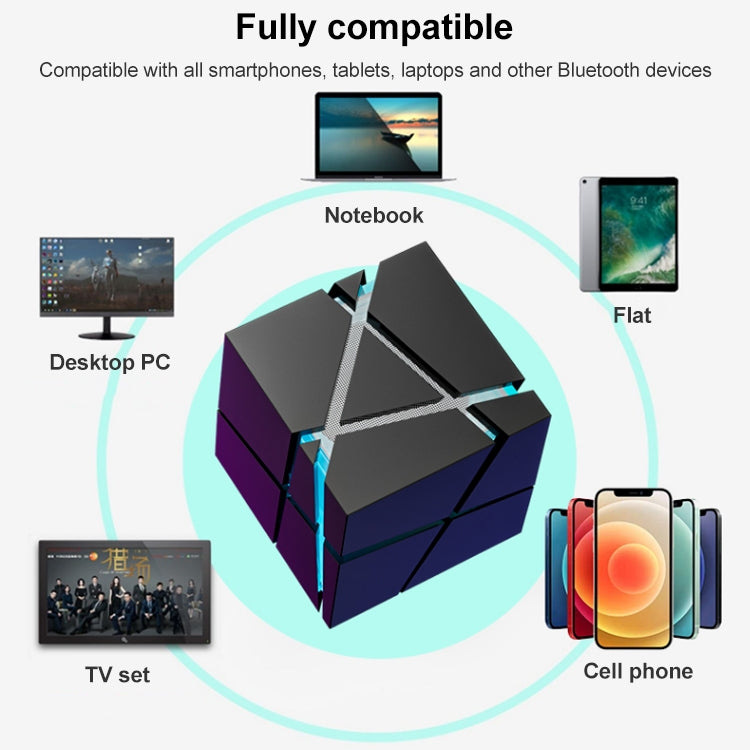 Qone 2 Cube Mini Portable Card Wireless Bluetooth Speaker(Blue) - Mini Speaker by PMC TechLife | Online Shopping South Africa | PMC TechLife