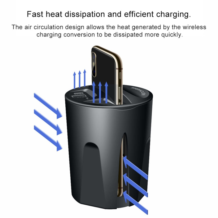 X9 Car QI Standard Charging Cup Wireless Fast Charger - Car Charger by PMC Jewellery | Online Shopping South Africa | PMC Jewellery