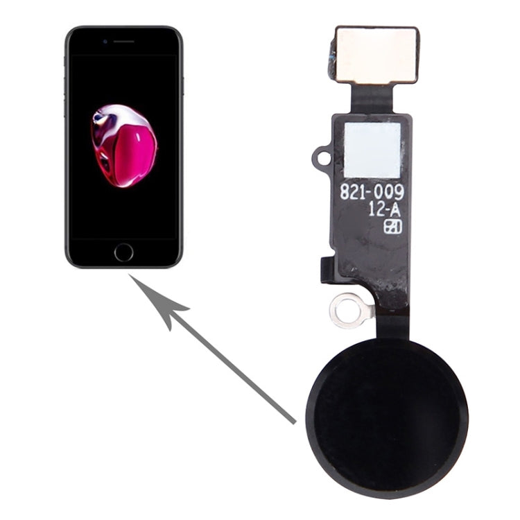 Home Button for iPhone 7, Not Supporting Fingerprint Identification(Black) - Flex Cable by PMC TechLife | Online Shopping South Africa | PMC TechLife