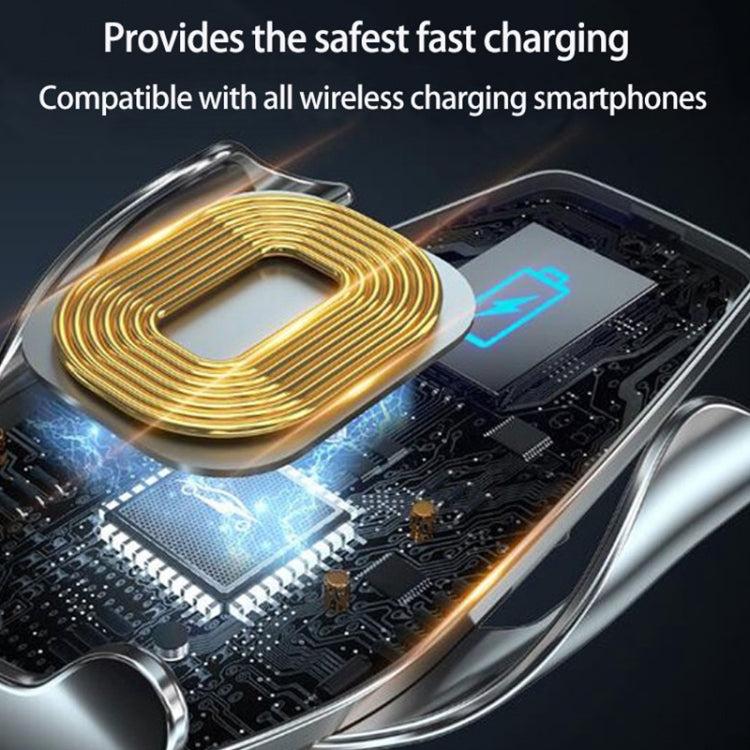WK WP-U205 15W Vanguard Series Transcendent Wireless Charging Car Holder (Silver) - free shipping - PMC TechLife - Order now!
