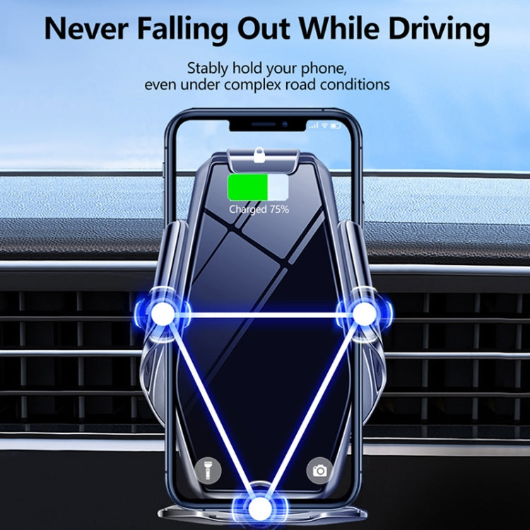 WK WP-U205 15W Vanguard Series Transcendent Wireless Charging Car Holder (Silver) - free shipping - PMC TechLife - Order now!