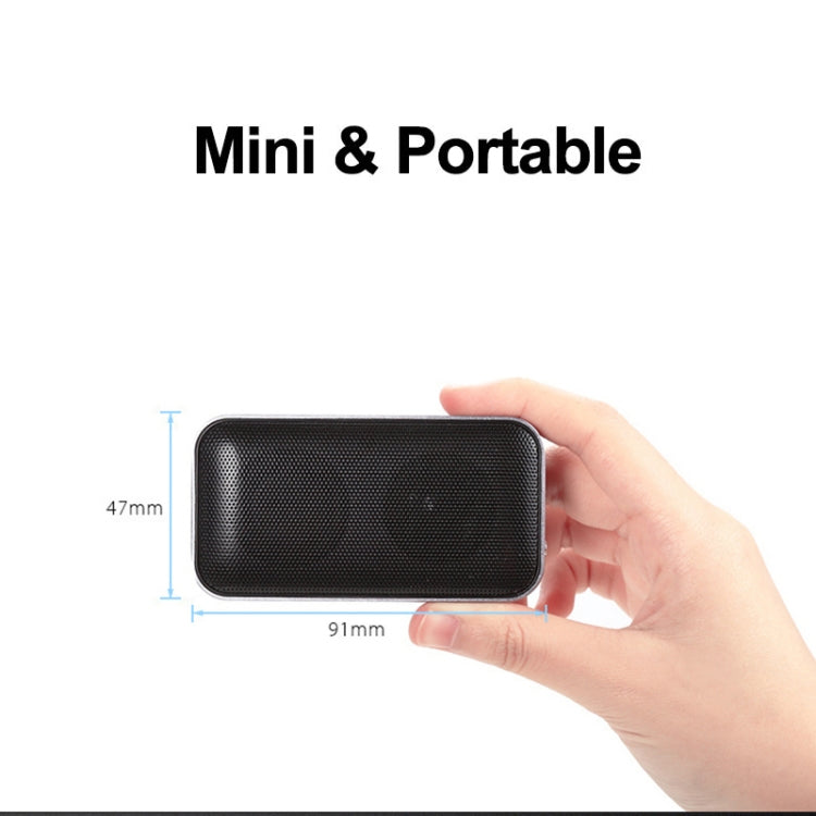 BT209 Outdoor Portable Ultra-thin Mini Wireless Bluetooth Speaker, Support TF Card & Hands-free Calling (Silver) - Mini Speaker by PMC TechLife | Online Shopping South Africa | PMC TechLife