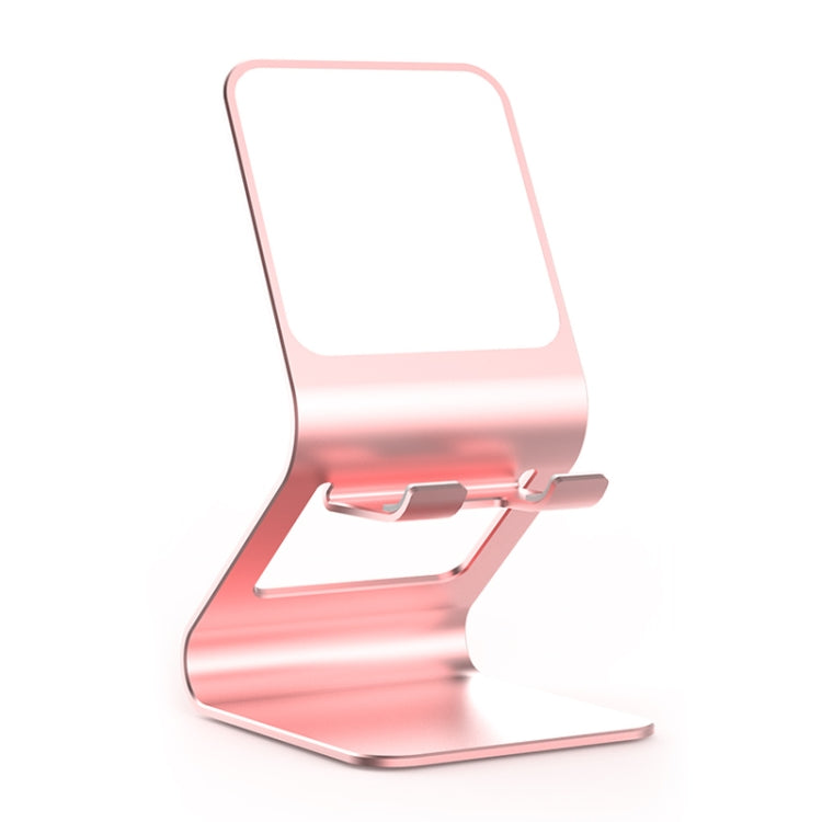 Universal Mobile Phone / Tablet PC Multifunctional Metal Desktop Stand with Makeup Mirror (Pink) - Desktop Holder by PMC Jewellery | Online Shopping South Africa | PMC Jewellery