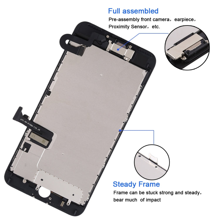 TFT LCD Screen for iPhone 7 Plus with Digitizer Full Assembly include Front Camera (Black) - free shipping - PMC TechLife - Order now!