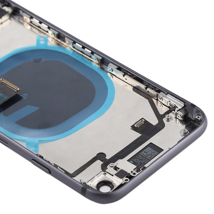 Battery Back Cover Assembly with Side Keys & Vibrator & Speaker Ringer Buzzer & Power Button + Volume Button Flex Cable & Card Tray for iPhone 8(Black) - Back Cover by PMC TechLife | Online Shopping South Africa | PMC TechLife
