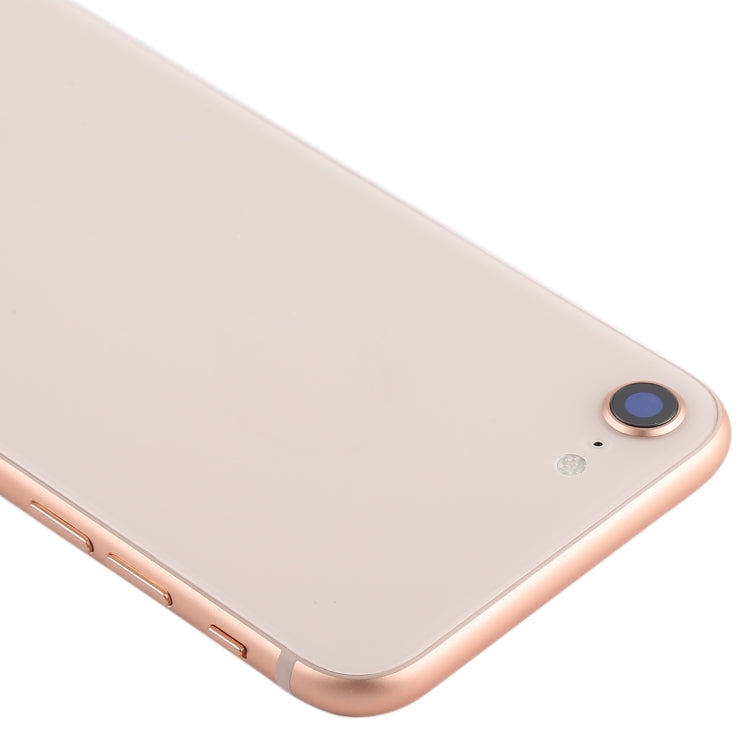 Battery Back Cover Assembly with Side Keys & Vibrator & Speaker Ringer Buzzer & Power Button + Volume Button Flex Cable & Card Tray for iPhone 8(Rose Gold) - Back Cover by PMC TechLife | Online Shopping South Africa | PMC TechLife