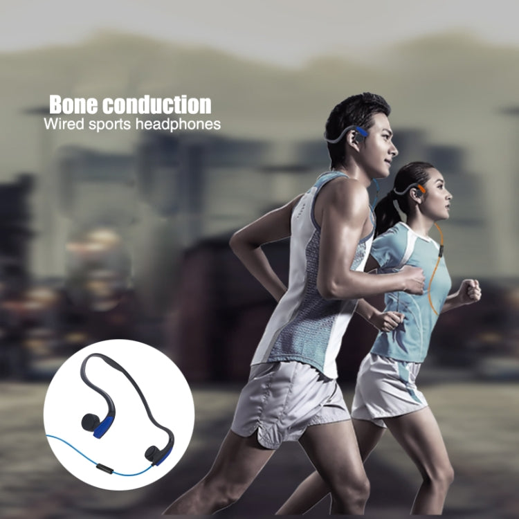 Rear Hanging Wire-Controlled Bone Conduction Outdoor Sports Headphone(Black) - Sport Earphone by PMC Jewellery | Online Shopping South Africa | PMC Jewellery