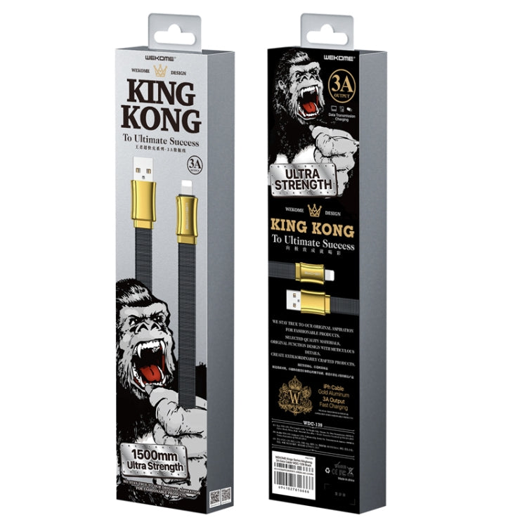 WK WDC-139 3A USB to 8 Pin King Kong Series Data Cable for iPhone, iPad (White) - Normal Style Cable by WK | Online Shopping South Africa | PMC Jewellery