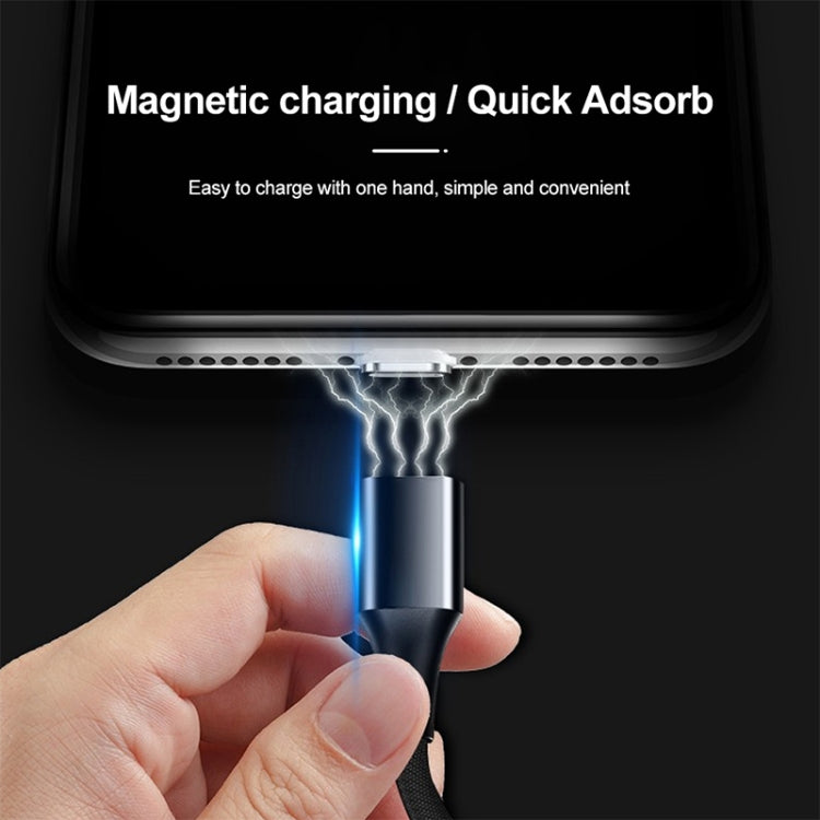 M11 3A USB to 8 Pin Nylon Braided Magnetic Data Cable, Cable Length: 2m (Blue) - Charging Cable & Head by PMC TechLife | Online Shopping South Africa | PMC TechLife