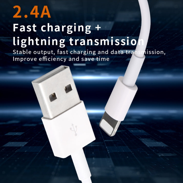 IVON CA19 2.4A USB to 8 Pin Fast Charge Data Cable for iPhone, iPad, Length: 1m - Normal Style Cable by IVON | Online Shopping South Africa | PMC TechLife | Buy Now Pay Later Mobicred