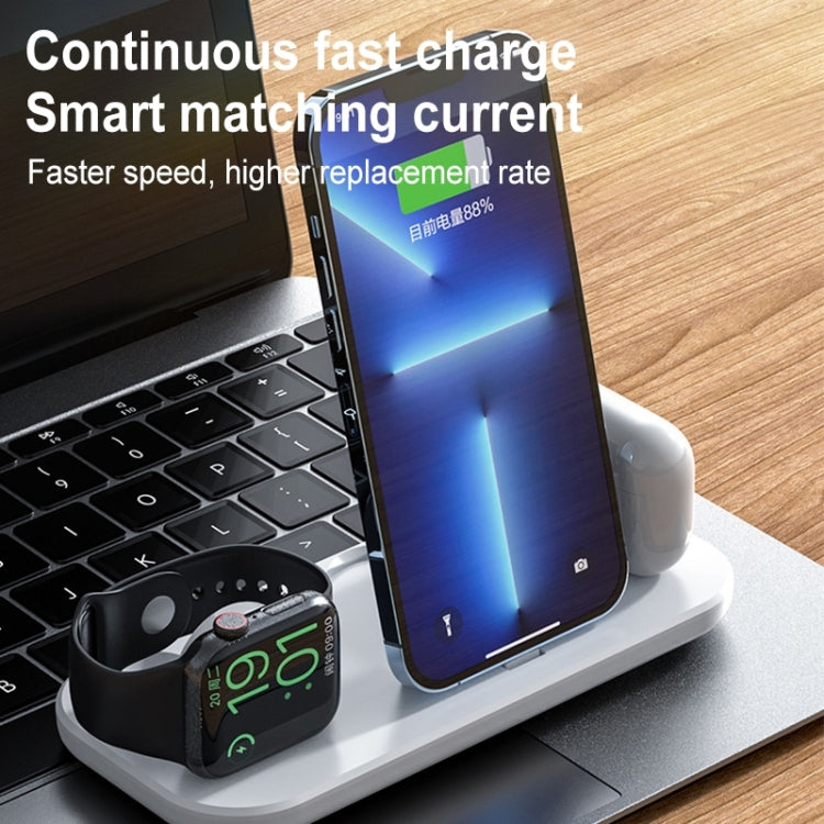 A32 3 in 1 Quick Wireless Charger for iPhone, iWatch, AirPods(Black) - Multifunction Charger by PMC Jewellery | Online Shopping South Africa | PMC Jewellery | Buy Now Pay Later Mobicred