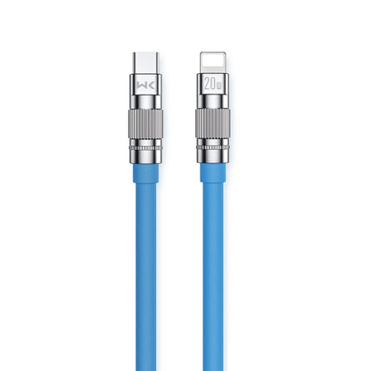 WK WDC-187 Qjie Series 20W USB-C/Type-C to 8 Pin Fast Charge Data Cable, Length: 1m(Blue) - 2 in 1 Cable by WK | Online Shopping South Africa | PMC Jewellery