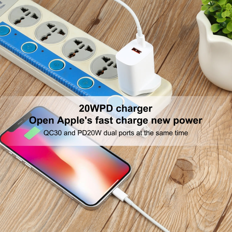 E087 20W USB-C / Type-C + USB Ports Fast Charging Travel Charger, UK Plug - free shipping - PMC TechLife - Order now!
