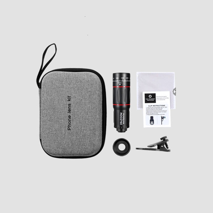 W28-QK Mobile Phone Universal Lens Telescope 28X Big Pocket Set - Combination Lens by PMC TechLife | Online Shopping South Africa | PMC TechLife
