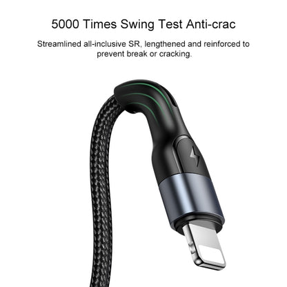 USAMS US-SJ448 U55 2A 8 Pin Aluminum Alloy Weave Charging Cable, Length:1m (Green) - Normal Style Cable by USAMS | Online Shopping South Africa | PMC Jewellery