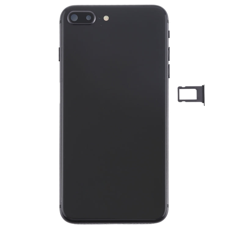 Battery Back Cover Assembly with Side Keys & Vibrator & Speaker Ringer Buzzer & Power Button + Volume Button Flex Cable & Card Tray for iPhone 8 Plus(Black) - iPhone 8 Plus Parts by PMC TechLife | Online Shopping South Africa | PMC TechLife | Buy Now Pay Later Mobicred