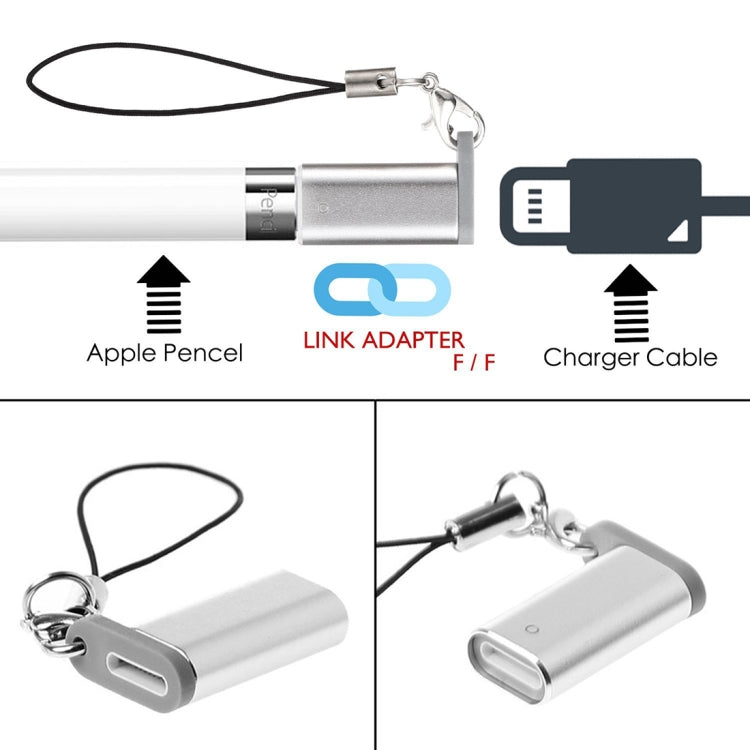 Aluminum Shell Apple Pencil Charger Adapter for iPad Pro(Silver) - free shipping - PMC TechLife - Order now!