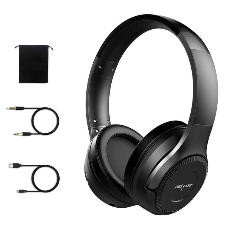 ZEALOT B26T Stereo Wired Wireless Bluetooth 4.0 Subwoofer Headset with 3.5mm Universal Audio Cable Jack & HD Microphone, For Mobile Phones & Tablets & Laptops, Support 32GB TF Card Maximum(Black) - Headset & Headphone by ZEALOT | Online Shopping South Africa | PMC Jewellery