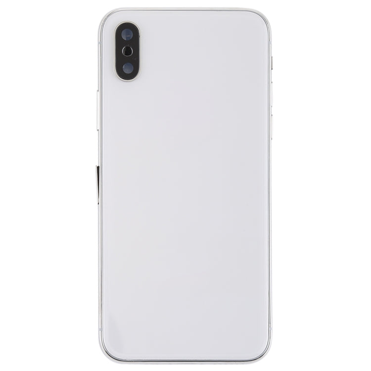 Battery Back Cover Assembly with Side Keys & Vibrator & Speaker Ringer Buzzer & Power Button + Volume Button Flex Cable & Card Tray & Battery Adhesive for iPhone X(White) - Back Cover by PMC Jewellery | Online Shopping South Africa | PMC Jewellery