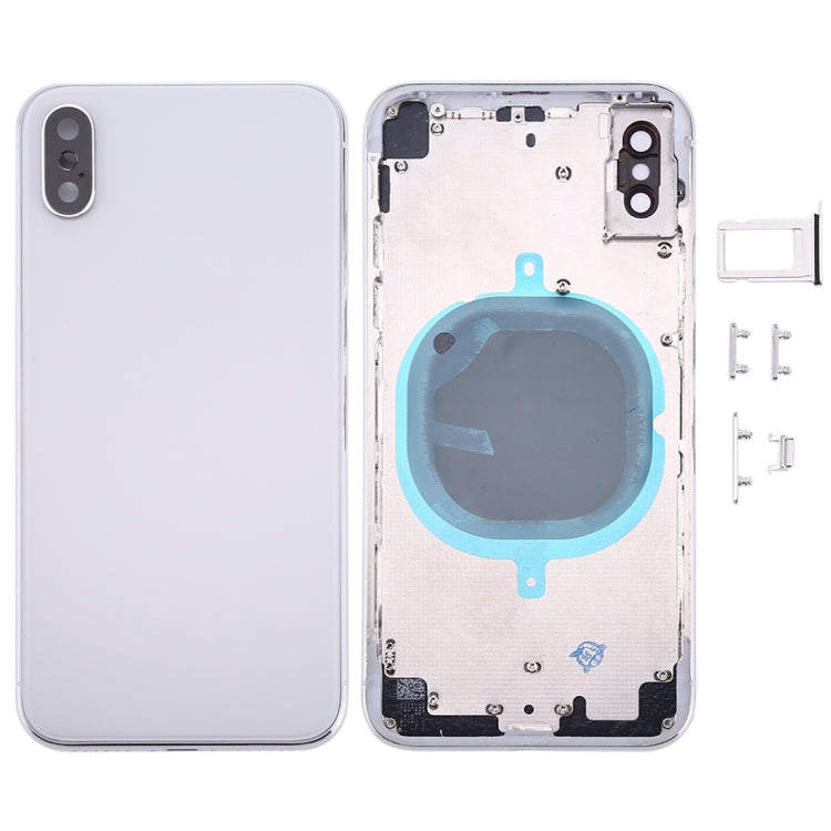 Back Housing Cover with SIM Card Tray & Side keys for iPhone X(Silver) - Back Cover by PMC TechLife | Online Shopping South Africa | PMC TechLife