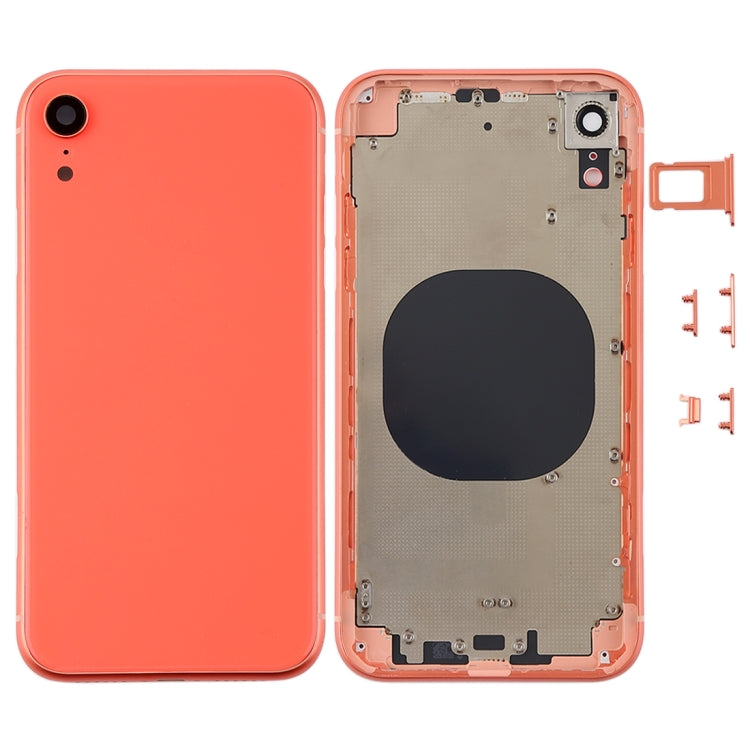 Back Housing Cover with Camera Lens & SIM Card Tray & Side Keys for iPhone XR(Coral) - Back Cover by PMC TechLife | Online Shopping South Africa | PMC TechLife