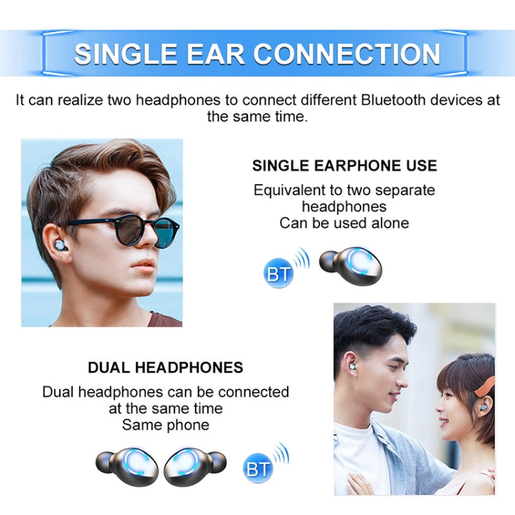 F9-6 TWS CVC8.0 Noise Cancelling Touch Bluetooth Earphone with Pull-out Cylindrical Charging Box, Support LED Power Digital Display & Call & Siri(Black) - TWS Earphone by PMC TechLife | Online Shopping South Africa | PMC TechLife