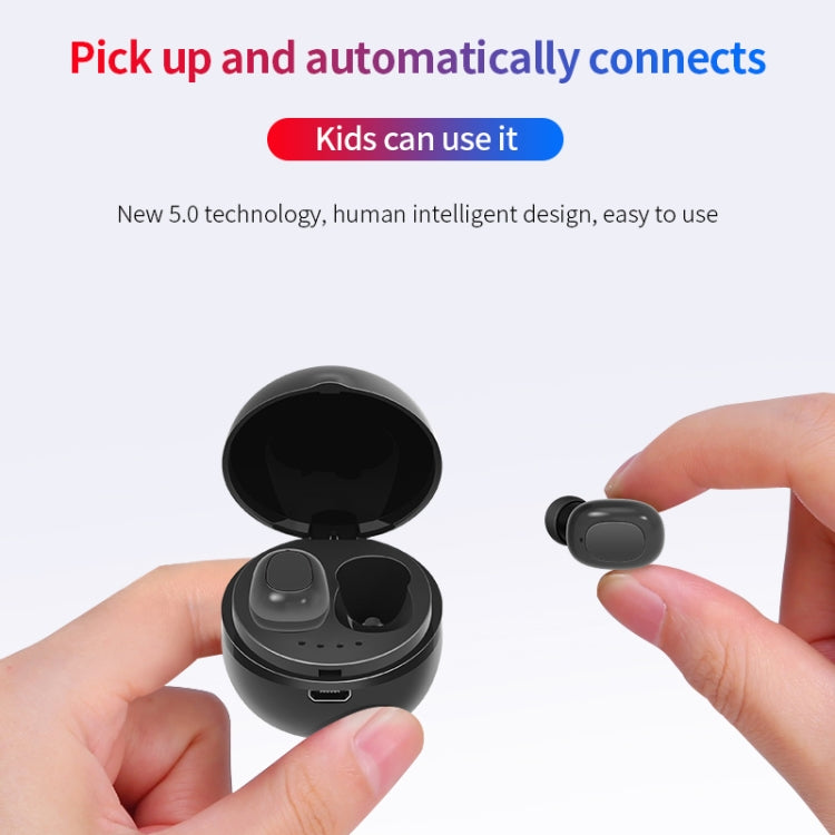 A10 TWS Space Capsule Shape Wireless Bluetooth Earphone with Magnetic Charging Box & Lanyard, Support HD Call & Automatic Pairing Bluetooth(Black) - TWS Earphone by PMC TechLife | Online Shopping South Africa | PMC TechLife