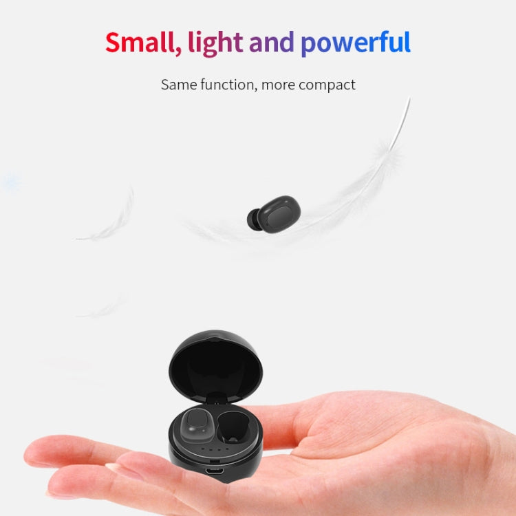 A10 TWS Space Capsule Shape Wireless Bluetooth Earphone with Magnetic Charging Box & Lanyard, Support HD Call & Automatic Pairing Bluetooth(Black) - TWS Earphone by PMC TechLife | Online Shopping South Africa | PMC TechLife