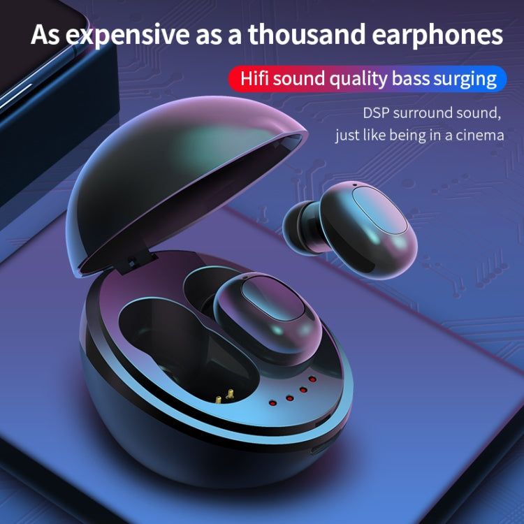 A10 TWS Space Capsule Shape Wireless Bluetooth Earphone with Magnetic Charging Box & Lanyard, Support HD Call & Automatic Pairing Bluetooth(White) - TWS Earphone by PMC TechLife | Online Shopping South Africa | PMC TechLife