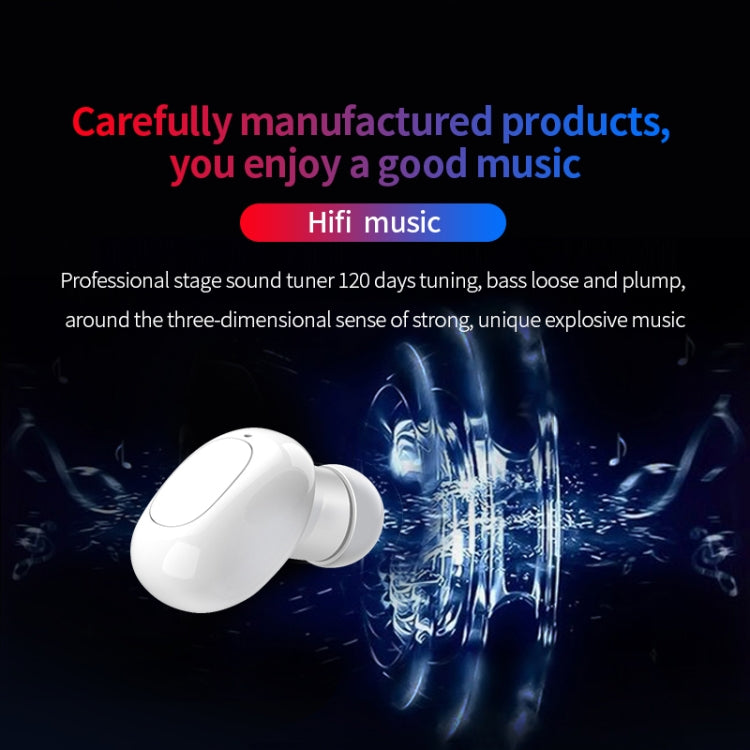 A10 TWS Space Capsule Shape Wireless Bluetooth Earphone with Magnetic Charging Box & Lanyard, Support HD Call & Automatic Pairing Bluetooth(White) - TWS Earphone by PMC TechLife | Online Shopping South Africa | PMC TechLife