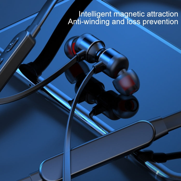 Bluetooth 5.1 Round Wire Neck-mounted Bluetooth Sports Earphone with Magnetic Function(White) - Neck-mounted Earphone by PMC TechLife | Online Shopping South Africa | PMC TechLife
