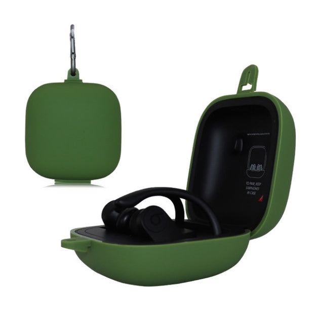 Solid Color Silicone Wireless Bluetooth Earphone Protective Case for Beats Powerbeats Pro(Grass Green) - Other Case by PMC TechLife | Online Shopping South Africa | PMC TechLife