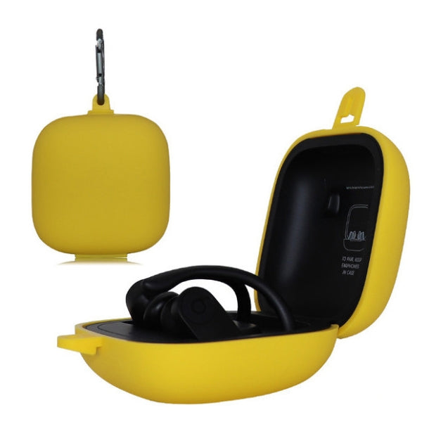 Solid Color Silicone Wireless Bluetooth Earphone Protective Case for Beats Powerbeats Pro(Yellow) - Other Case by PMC TechLife | Online Shopping South Africa | PMC TechLife